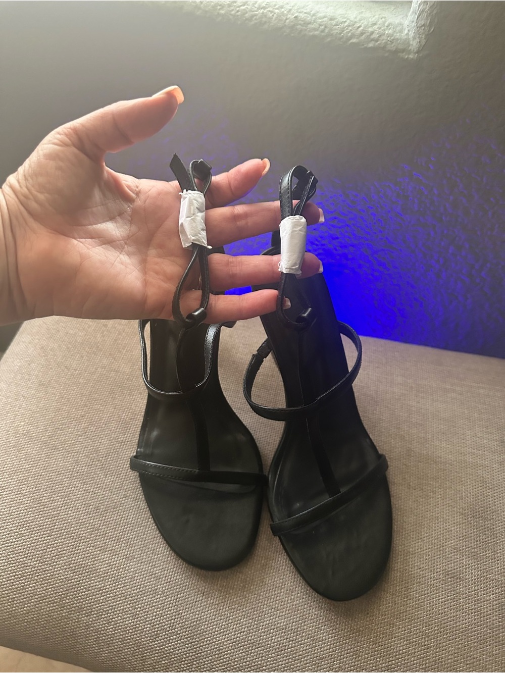 Women’s Black Strappy Slingback Sandals